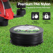 Giantz 100M Whipper Snipper Trimmer Line 3.0mm Star Nylon String Cord Black MOWER-LINE-100M-3MM