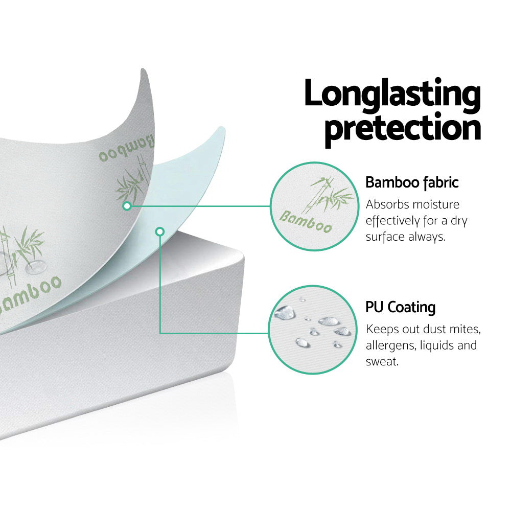 Giselle Bedding Mattress Protector Bamboo Double MP-BF-D