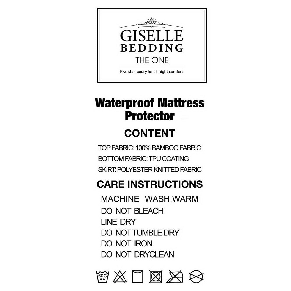 Giselle Bedding Mattress Protector Bamboo Double MP-BF-D