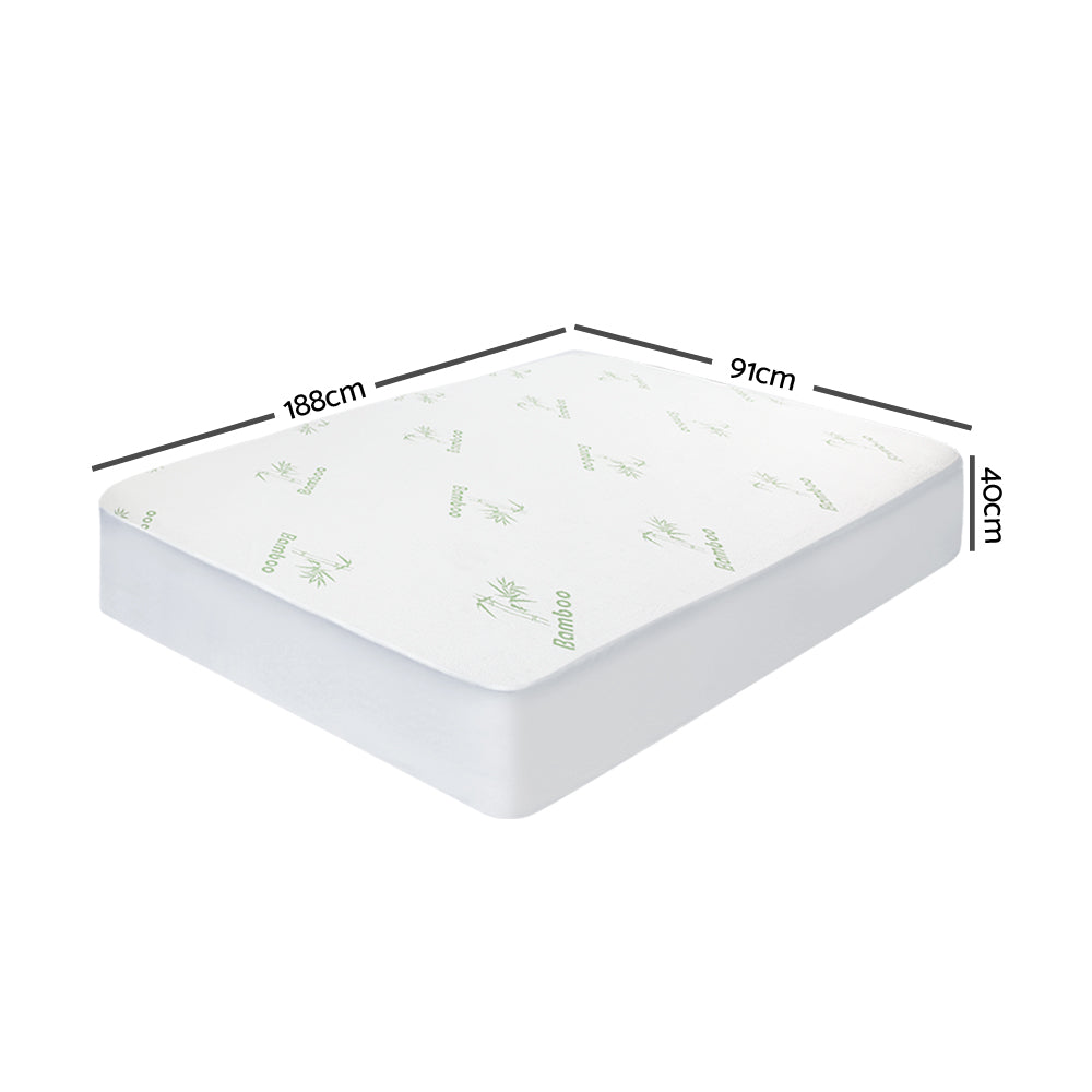 Giselle Bedding Mattress Protector Bamboo Single MP-BF-S