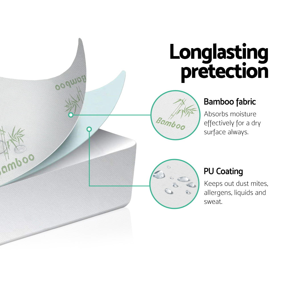 Giselle Bedding Mattress Protector Bamboo Single MP-BF-S