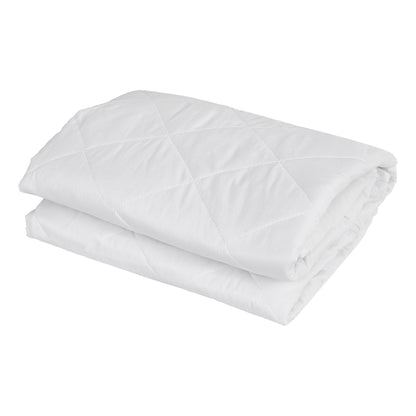 Giselle Waterproof Mattress Protector 100% Cotton Quilted Fitted Cover King Single MP-COT-WHITE-KS