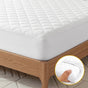 Giselle Waterproof Mattress Protector 100% Cotton Quilted Fitted Cover Single MP-COT-WHITE-S