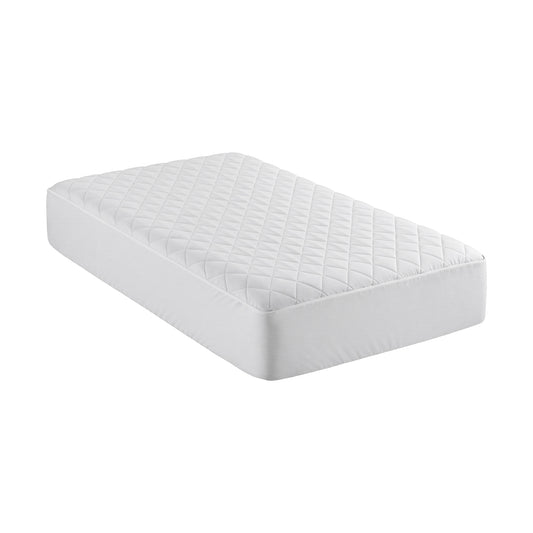 Giselle Waterproof Mattress Protector 100% Cotton Quilted Fitted Cover Single MP-COT-WHITE-S