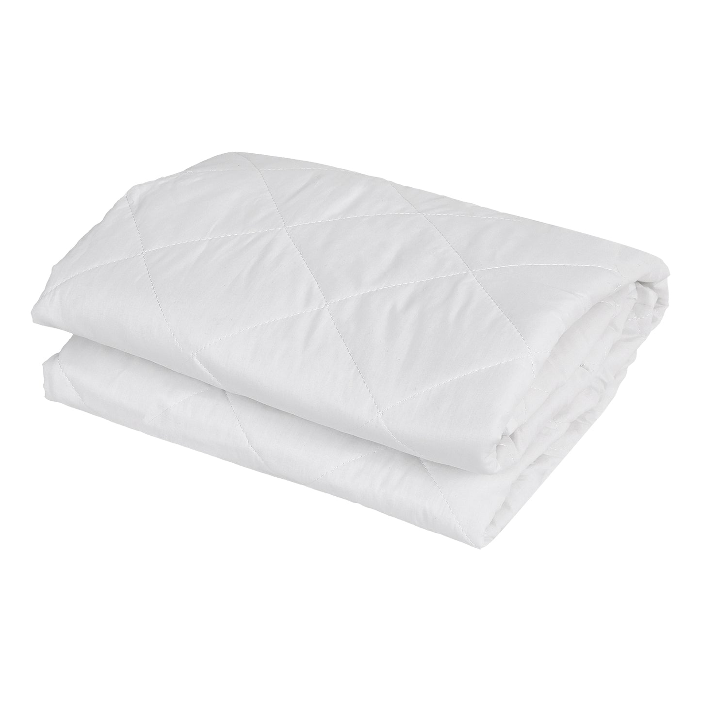 Giselle Waterproof Mattress Protector 100% Cotton Quilted Fitted Cover Single MP-COT-WHITE-S