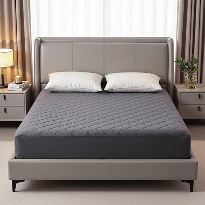 Giselle Water-Resistant Mattress Protector Microfiber 360 degrees Fit Queen MP-MF-GRAY-Q