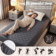 Giselle Water-Resistant Mattress Protector Microfiber 35cm 360 degrees Fit Single MP-MF-GRAY-S