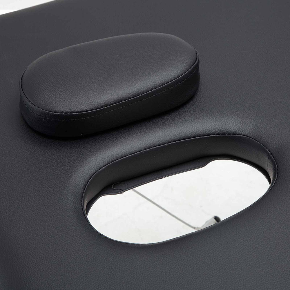 Zenses Massage Table 75cm Portable 2 Fold Aluminium Beauty Bed Black MT-ALUM-2FOLD-BK-75