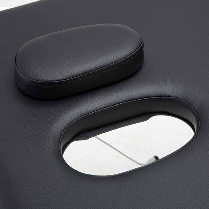 Zenses Massage Table 75cm Portable 2 Fold Aluminium Beauty Bed Black MT-ALUM-2FOLD-BK-75