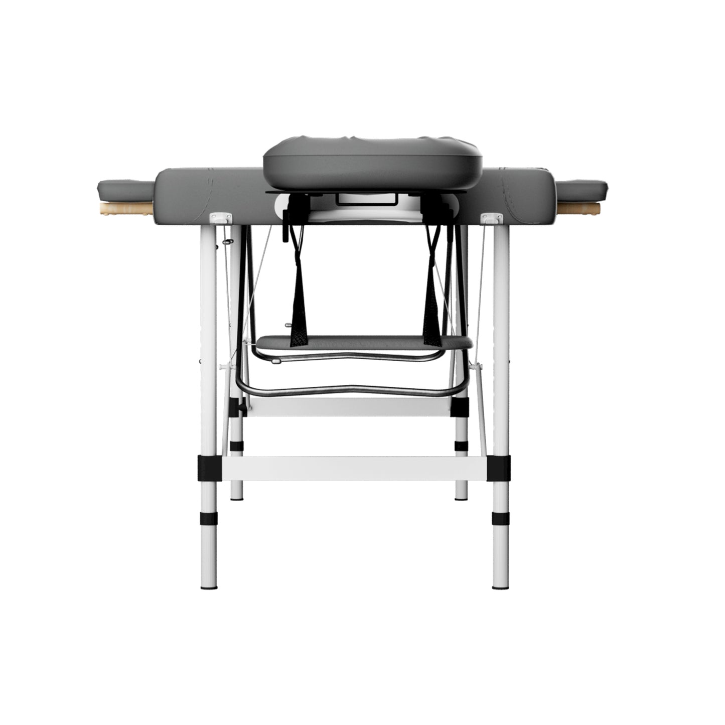 Zenses Massage Table 55cm Portable 2 Fold Aluminium Beauty Bed Grey MT-ALUM-2FOLD-GR-55