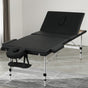 Zenses Massage Table 85cm Portable 3 Fold Aluminium Beauty Bed Black MT-ALUM-GA301-BK-85