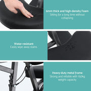 Zenses Portable Massage Chair Lightweight Folding Tattoo Lash Beauty Bed MT-CHR-40-BK