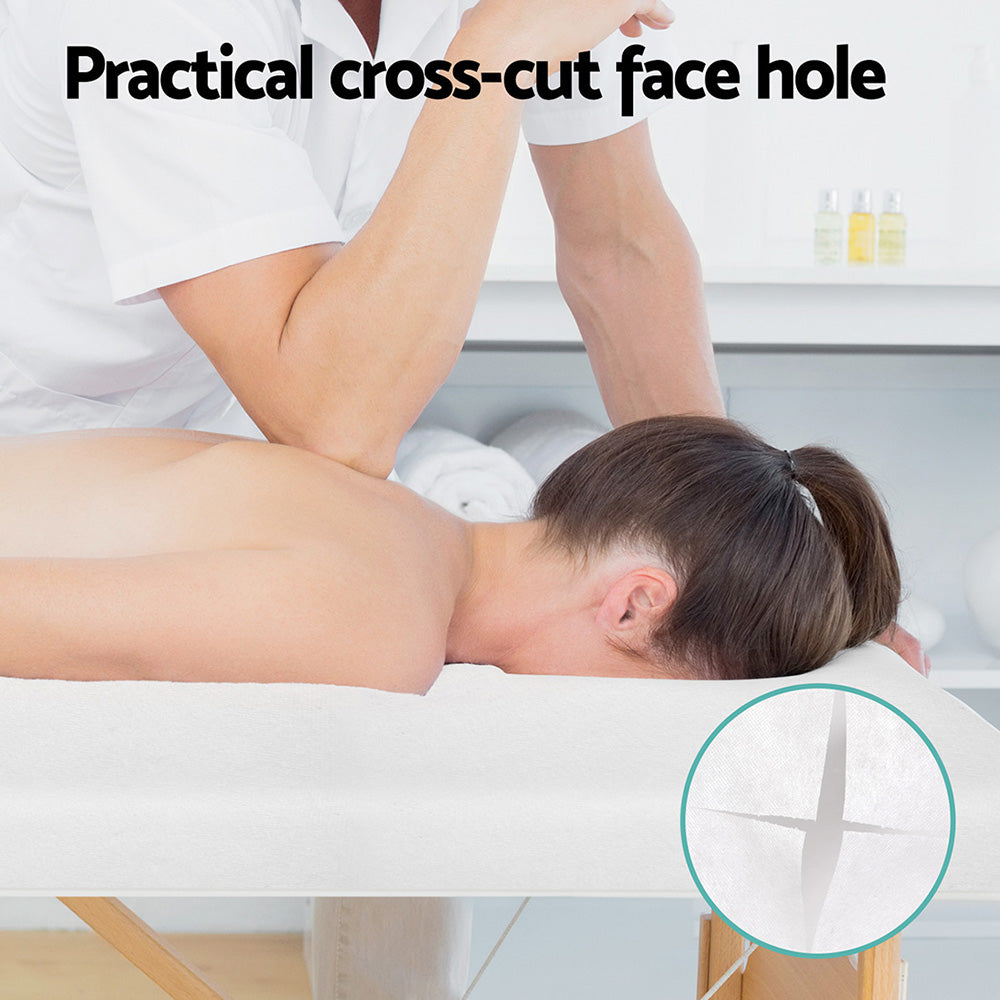 Zenses 80cm X 200cm Massage Table Cover 50 Pieces MT-COVER-80X200-50-WH