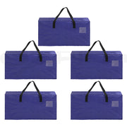 Artiss Moving Bags Heavy Duty Waterproof Backpack Straps Large Storage Totes 5 Pack Blue MVB-74X38-5PCS-BL