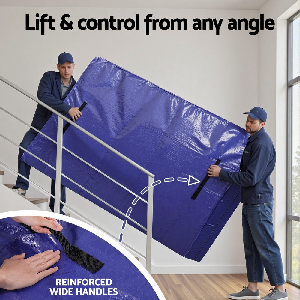 Atirss Mattress Bag Easy Moving Waterproof Storage Dust Cover Protector Double MVB-MATTRESS-D-BL