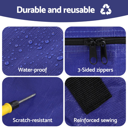 Atirss Mattress Bag Easy Moving Waterproof Storage Dust Cover Protector Double MVB-MATTRESS-D-BL