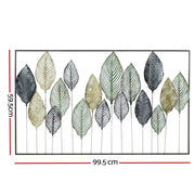 Artiss Metal Wall Art Hanging Sculpture Home Decor Leaf Tree of Life Framed MWA-FR-LEAF-01-BU