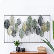 Artiss Metal Wall Art Hanging Sculpture Home Decor Leaf Tree of Life Framed MWA-FR-LEAF-01-BU