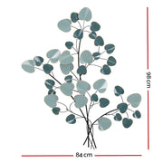 Artiss Metal Wall Art Hanging Sculpture Home Decor Leaf Tree of Life Blue MWA-NF-LEAF-01-BU