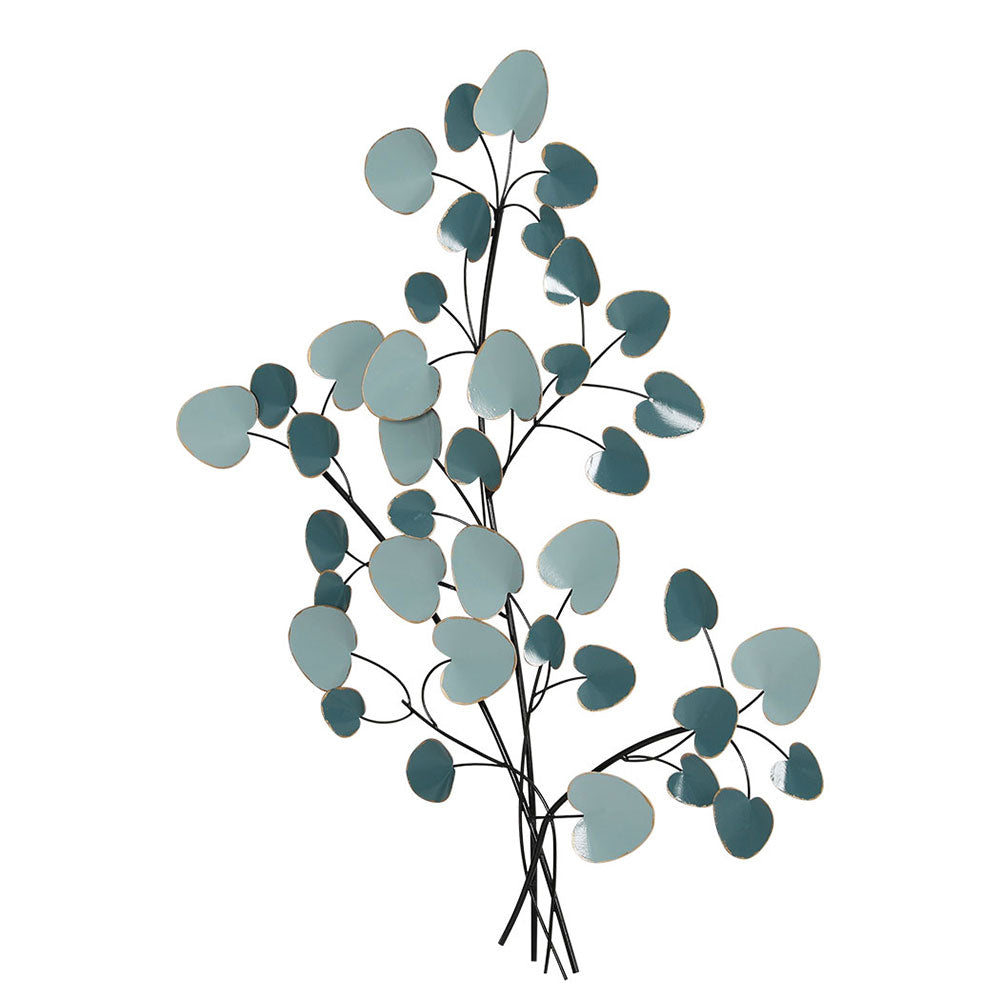 Artiss Metal Wall Art Hanging Sculpture Home Decor Leaf Tree of Life Blue MWA-NF-LEAF-01-BU
