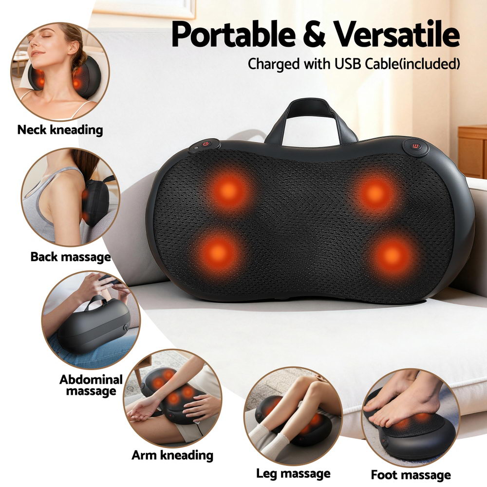 Livemor Neck Massager With Heat Kneading Back Massager NECK-MASSAGE-01-BK
