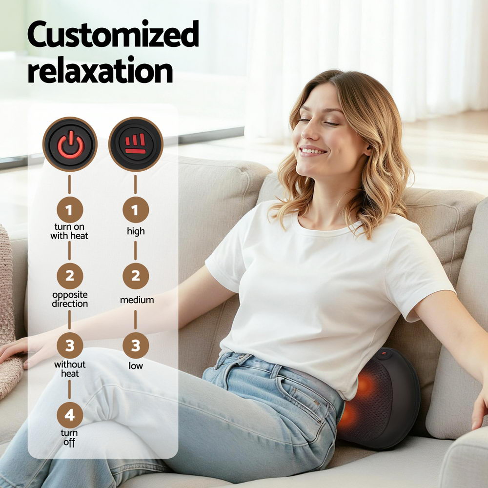 Livemor Neck Massager With Heat Kneading Back Massager NECK-MASSAGE-01-BK