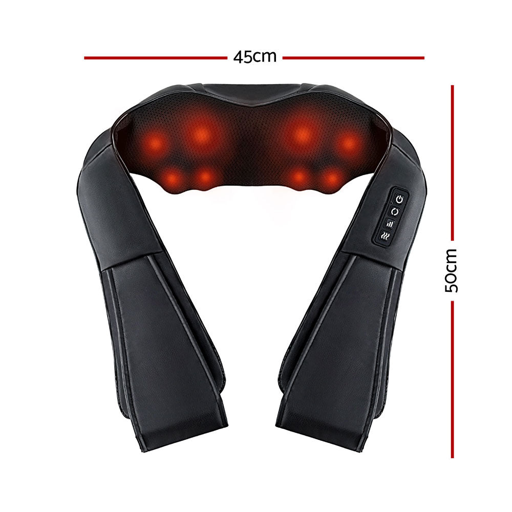 Livemor 8 Massage Nodes Neck Massager Heated NECK-MASSAGE-8H-BK