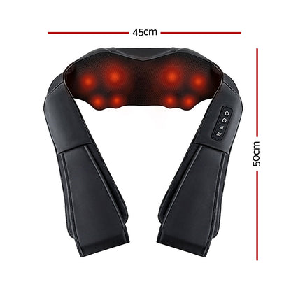 Livemor 8 Massage Nodes Neck Massager Heated NECK-MASSAGE-8H-BK