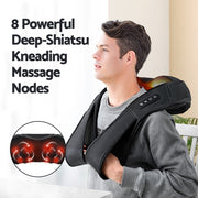 Livemor 8 Massage Nodes Neck Massager Heated NECK-MASSAGE-8H-BK