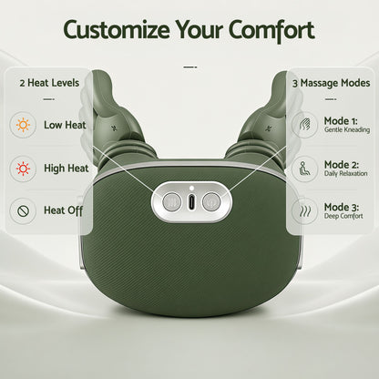 Livemor Electric Neck Massager with Heat for Shoulder,Back Wireless Massage | 4D Shiatsu Kneading Massager with Heat, Cordless Portable Muscle Relaxer, Soothes Shoulder Tension for Home, Office, and Car