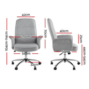 Artiss Fabric Office Chair Computer Chairs Grey OCHAIR-1225-GY