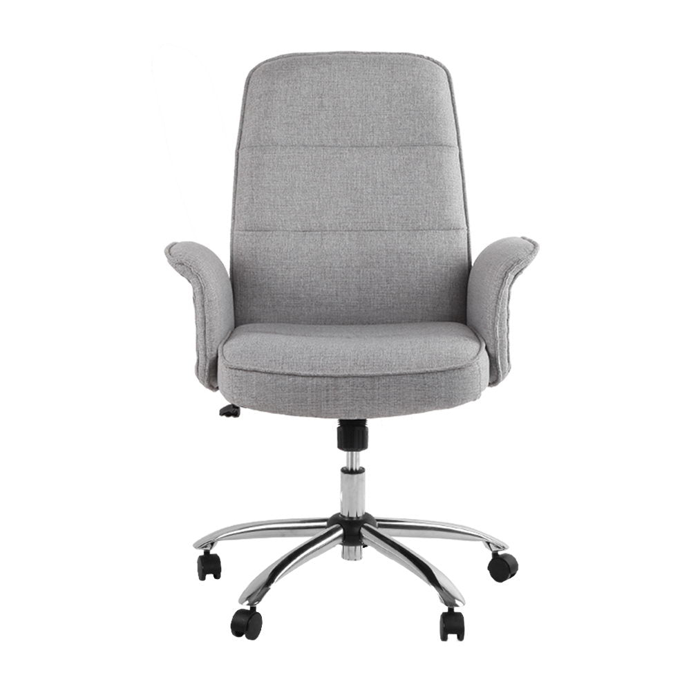 Artiss Fabric Office Chair Computer Chairs Grey OCHAIR-1225-GY