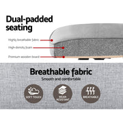 Artiss Fabric Office Chair Computer Chairs Grey OCHAIR-1225-GY