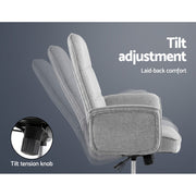Artiss Fabric Office Chair Computer Chairs Grey OCHAIR-1225-GY