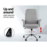 Artiss Fabric Office Chair Computer Chairs Grey OCHAIR-1225-GY