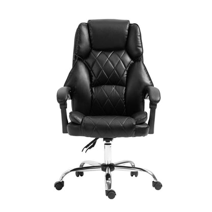Artiss Executive Office Chair Leather Recliner Black OCHAIR-G-1051-BK