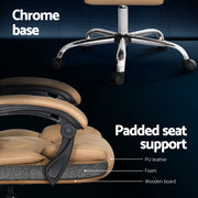 Artiss Executive Office Chair Leather Recliner Espresso OCHAIR-G-1051-BR