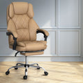 Artiss Executive Office Chair Leather Footrest Espresso OCHAIR-G-1051-FT-BR