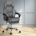 Artiss Executive Office Chair Footrest Grey OCHAIR-G-1051-FT-GY
