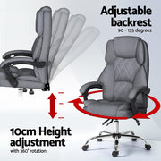 Artiss Executive Office Chair Recliner Grey OCHAIR-G-1051-GY