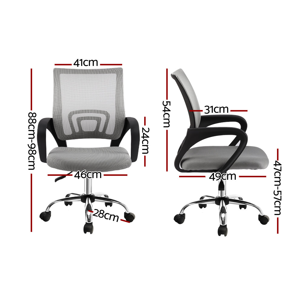 Artiss Mesh Office Chair Mid Back Grey OCHAIR-G-2004-GY