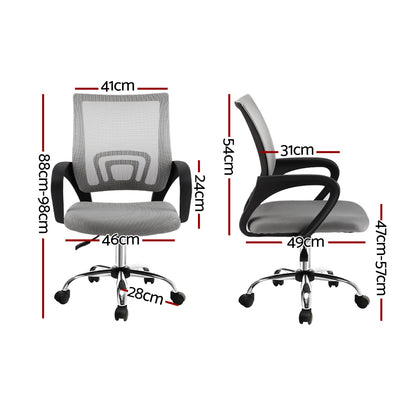 Artiss Mesh Office Chair Mid Back Grey OCHAIR-G-2004-GY