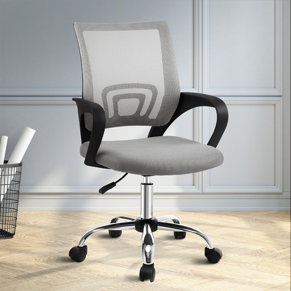Artiss Mesh Office Chair Mid Back Grey OCHAIR-G-2004-GY