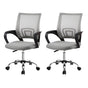 Artiss 2x Mesh Office Chair Mid Back Grey OCHAIR-G-2004-GYX2