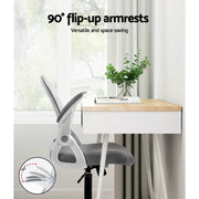 Artiss Mesh Office Chair Mid Back Grey OCHAIR-G-2013-WH-GY