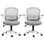 Artiss 2x Mesh Office Chair Computer Gaming Desk Chairs Work Study Mid Back Grey OCHAIR-G-2013-WH-GYX2