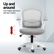 Artiss 2x Mesh Office Chair Computer Gaming Desk Chairs Work Study Mid Back Grey OCHAIR-G-2013-WH-GYX2