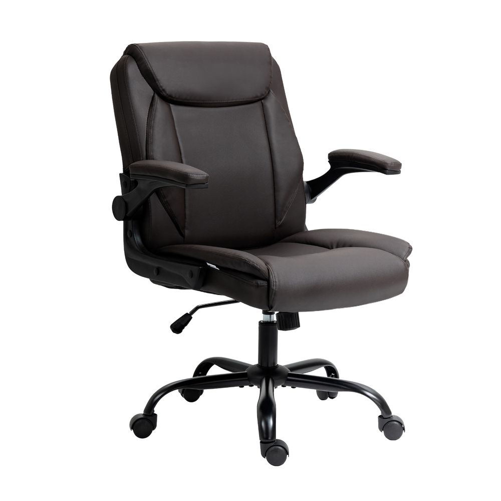 Artiss Executive Office Chair Mid Back Brwon OCHAIR-G-7023-BR