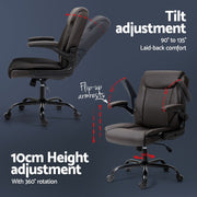 Artiss Executive Office Chair Mid Back Brwon OCHAIR-G-7023-BR