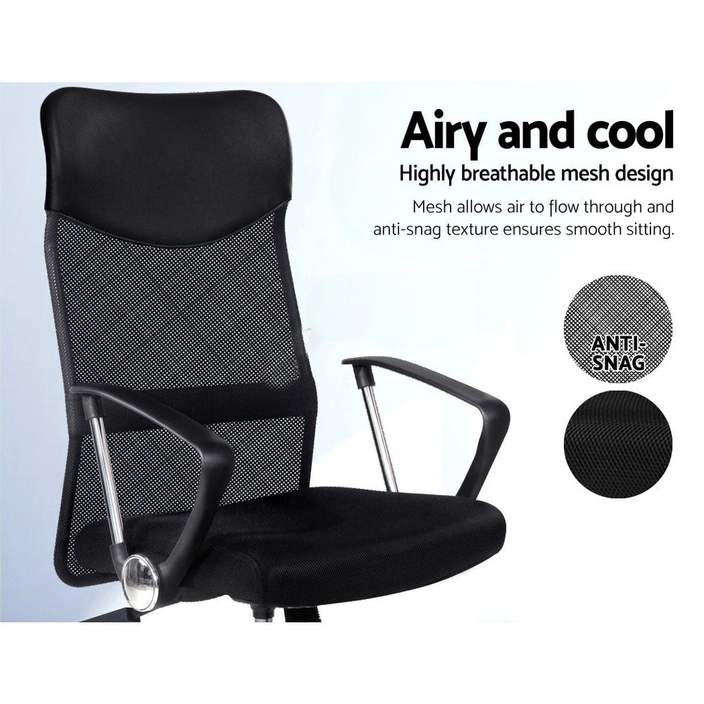Artiss Mesh Office Chair High Back Black OCHAIR-G-8009-BK